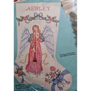 Bucilla Christmas Gabriella Angel 18" Stocking Counted Cross Stitch Kit 82828